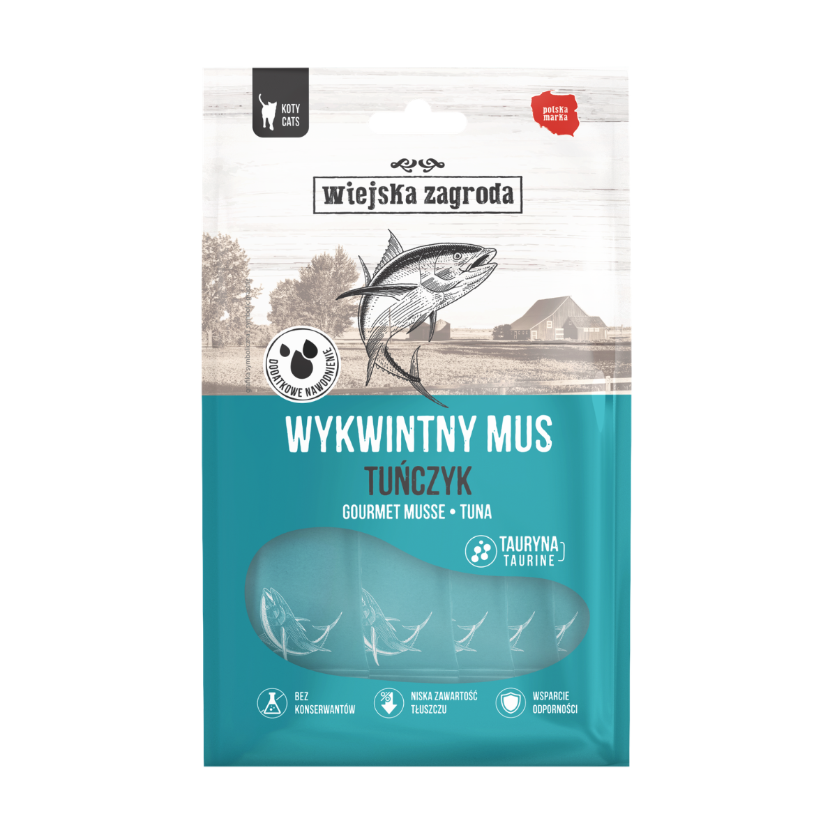 Wiejska Zagroda KOT Przysmak Wykwintny Mus z Tuńczyka 6x15g