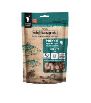 Wiejska Zagroda Przysmaki dla kota Miękkie Kąski Tuńczyk 100g