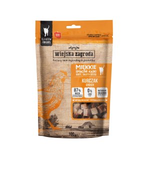Wiejska Zagroda Przysmaki dla kota Miękkie Kąski Kurczak 100g