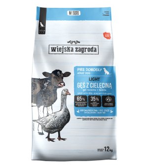 Wiejska Zagroda sucha karma dla psa - LIGHT Gęś z Cielęciną M 12kg