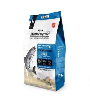 Wiejska Zagroda sucha karma Monoproteinowa dla psa - Łosoś ROZM. S/M 1kg (waga)