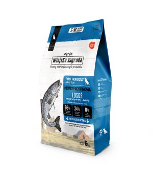 Wiejska Zagroda sucha karma Monoproteinowa dla psa - Łosoś ROZM. S/M 6kg 