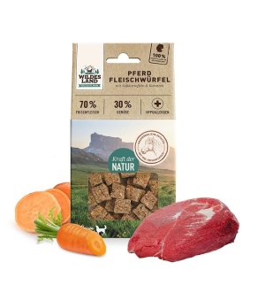 WILDES LAND DOG Pferd - przysmaki dla psów Konina 100g