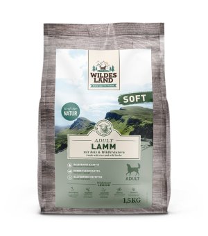 WILDES LAND DOG Soft Lamm - półwigotna karma dla psów Jagnięcina 1,5kg