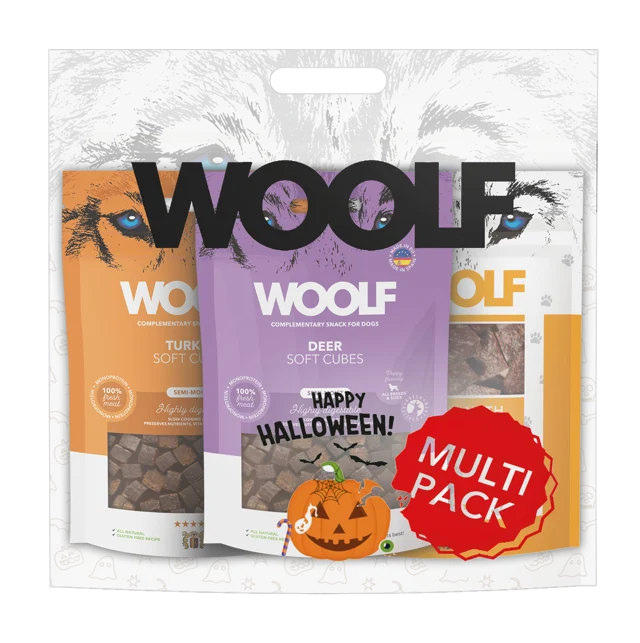 👻🕷 Woolf Multipack HALLOWEEN zestaw przysmaków dla psów 3 x 100g