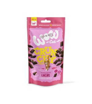 WOW Cat Crunchy Snack Lachs - chrupiące poduszeczki z łososiem 60g