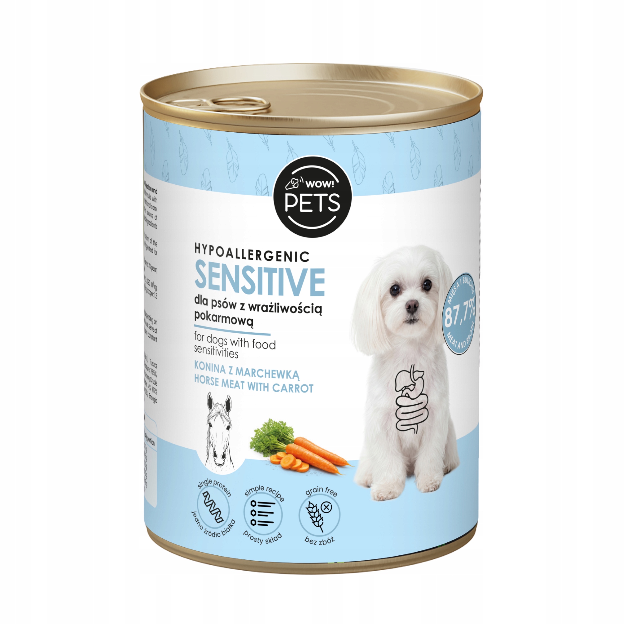 Wow!Pets karma mokra dla psów dorosłych Konina Hypoallergenic / Sensitive 400g