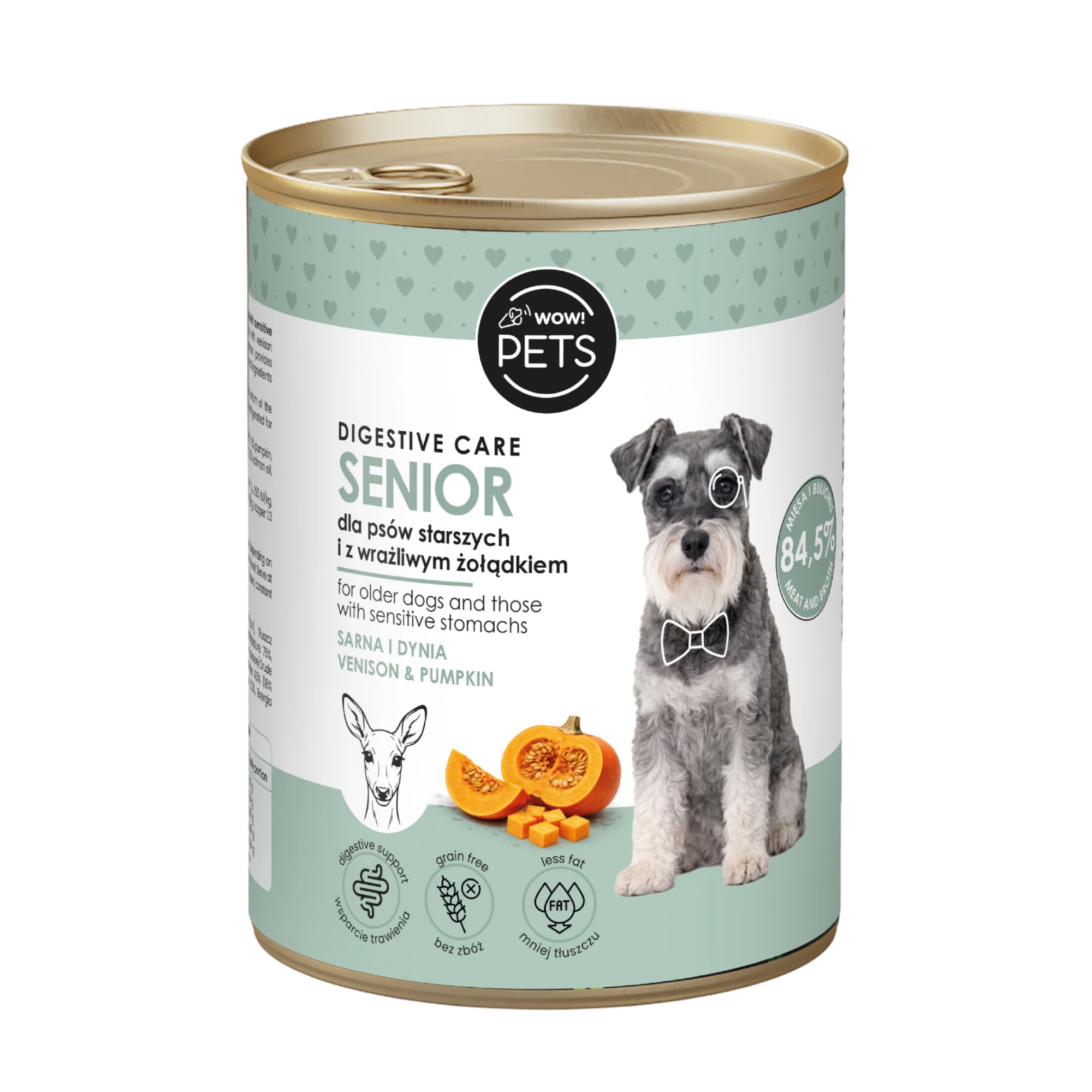 Wow!Pets karma mokra dla psów starszych i z wrażliwym brzuszkiem Sarna Senior / Digestive Care 400g
