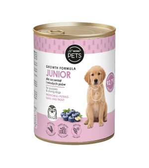 Wow!Pets karma mokra dla szczeniąt Przepiórka z Pstrągiem 400g