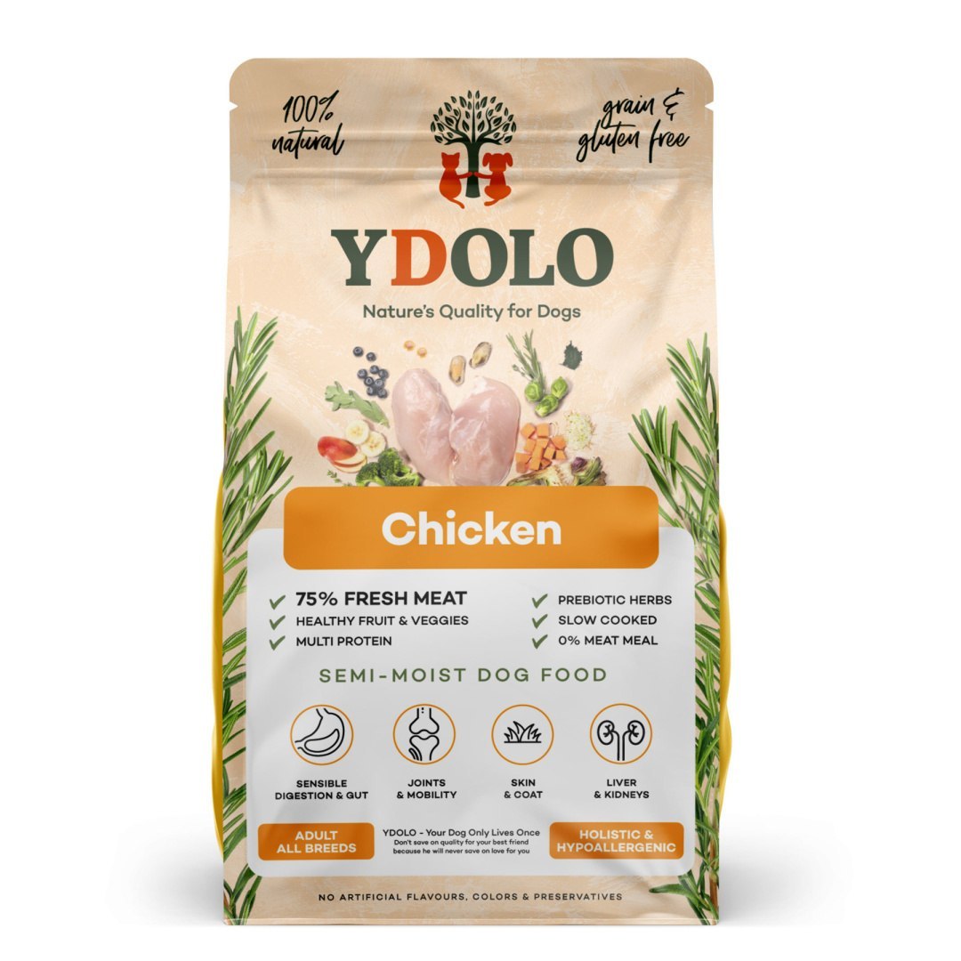 YDOLO Healthy Pure Chicken karma półwilgotna dla psów dorosłych 2,5kg