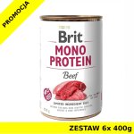 Zestaw Karma mokra dla psa Brit Care Mono Protein Beef  zestaw 6x 400g