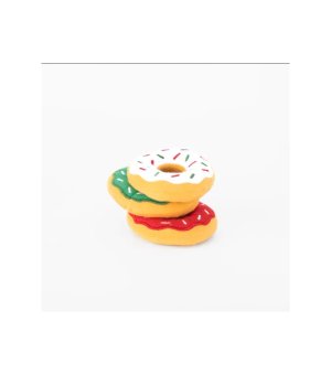 🎄🎁 ZIPPY PAWS 3-pak Świąteczne Mini Donuty pluszowe