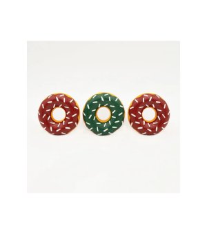 🎄🎁 ZIPPY PAWS 3-pak Świąteczne Mini Donuty latexowe