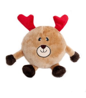 🎄🎁 ZIPPY PAWS Okrągły Pluszowy Renifer 25,5cm