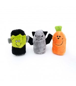 👻🕷 ZIPPY PAWS Pluszowy 3-pak Mini Frankenstein, Dynia, Nietoperz