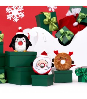 🎄🎁 ZIPPY PAWS pluszowy Donut Święty Mikołaj 20cm