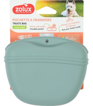 Zolux Saszetka na przysmaki silikonowa na magnes zielona