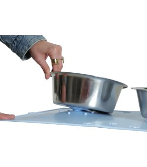 ZOLUX Silikonowa podkładka pod miskę z przyssawką niebieska 48x30cm