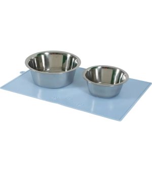 ZOLUX Silikonowa podkładka pod miskę z przyssawką niebieska 48x30cm