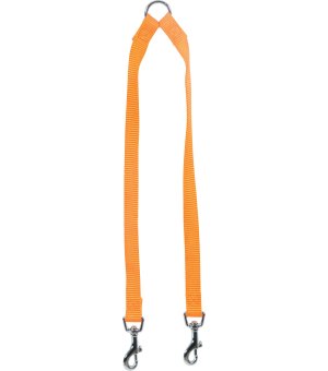 Zolux Smycz PODWÓJNA NYLONOWA 15MM/40CM DWÓJNIK POMARAŃCZOWY