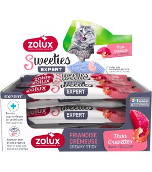Zolux SWEETIES kremowy przysmak dla kota z tuńczykiem i krewetką 14g
