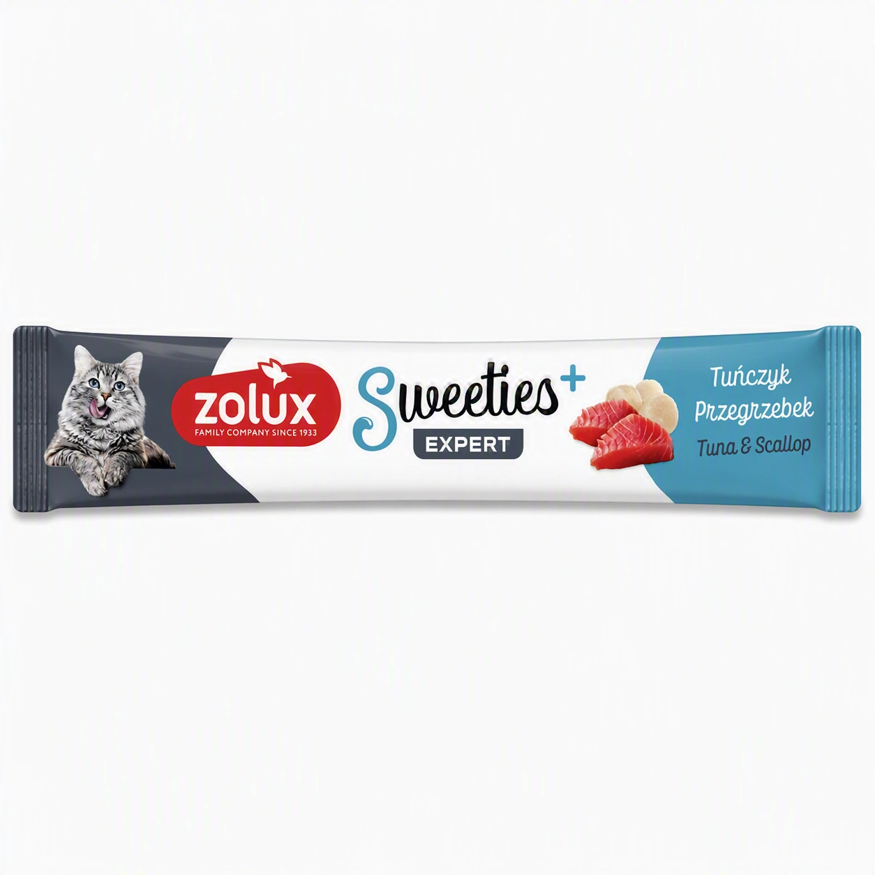 Zolux SWEETIES kremowy przysmak dla kota Tuńczyk i Przegrzebki 14g