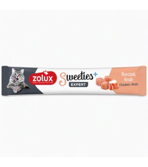 Zolux SWEETIES kremowy przysmak dla kota Kurczak z Krabem 14g