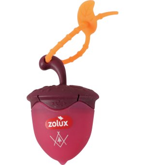 Zolux świecąca zawieszka do obroży BIVOUAK czerwona orzech na USB