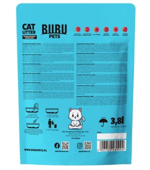 BUBU PET Żwirek Silikonowy Crystal Fresh Niebieski 3,8L